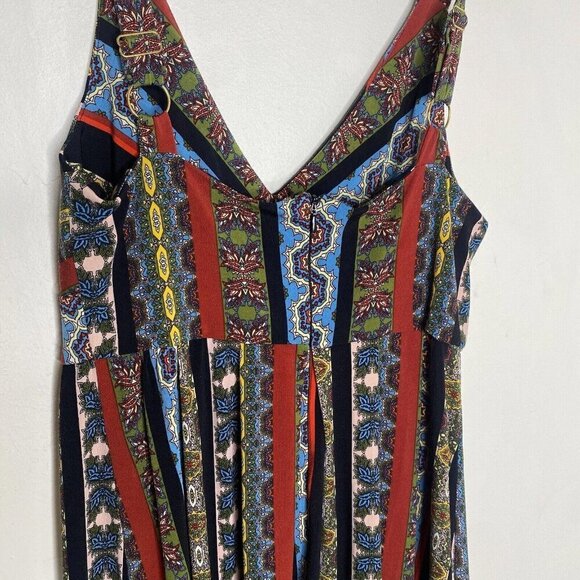 Tahari Mixed Pattern Patchwork Boho Long Maxi Dress Summer Size XS - Picture 13 of 15